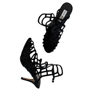 Steve Madden Flither Suede Heels Black Size 8